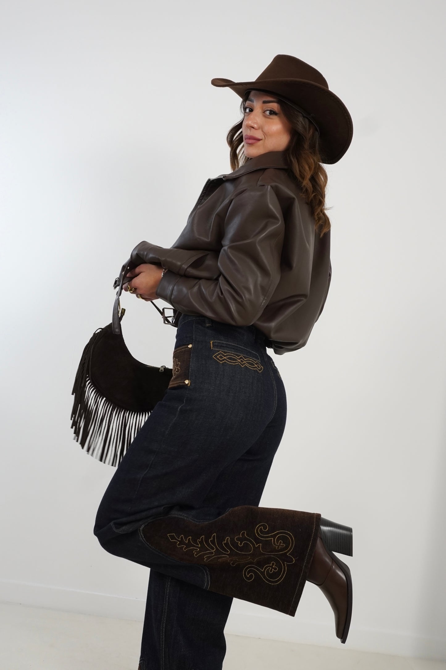 Giacca bomber liscia con cintura 3607