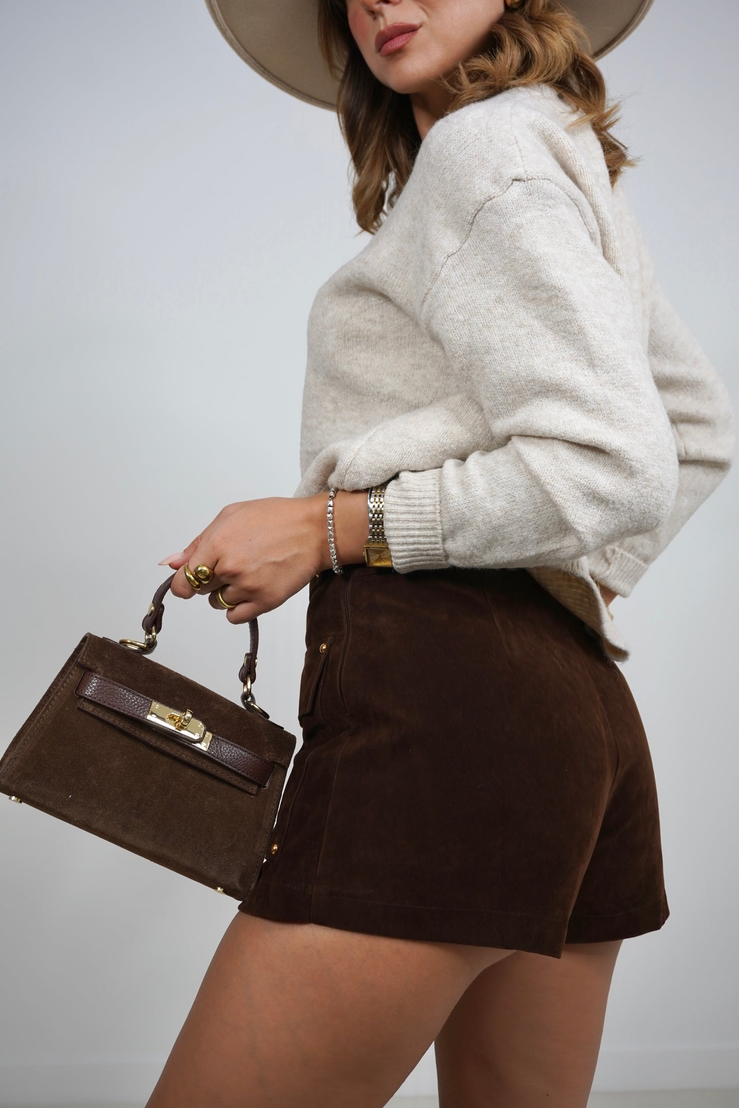 Pantagonna suede&borchie W692