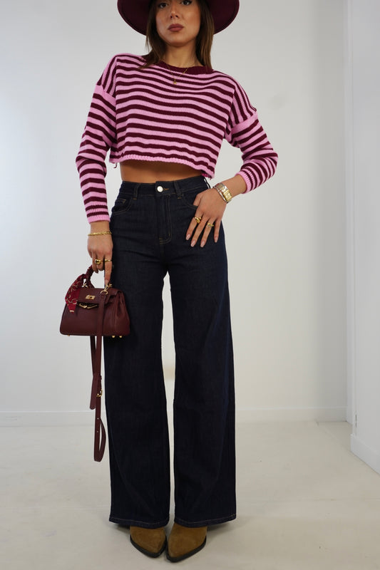 Jeans palazzo lavaggio zero D006-22