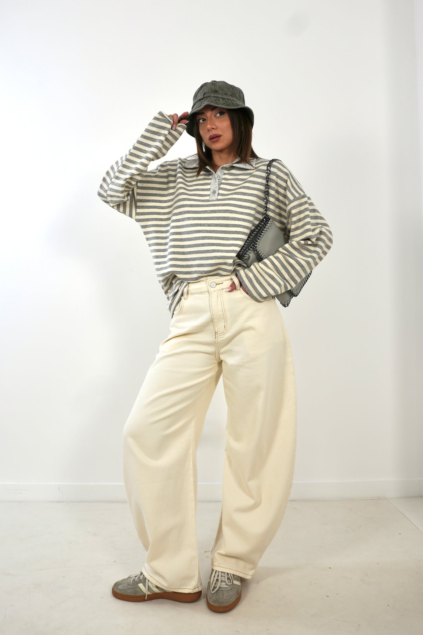 Jeans BALLOON Mochy panna P7627