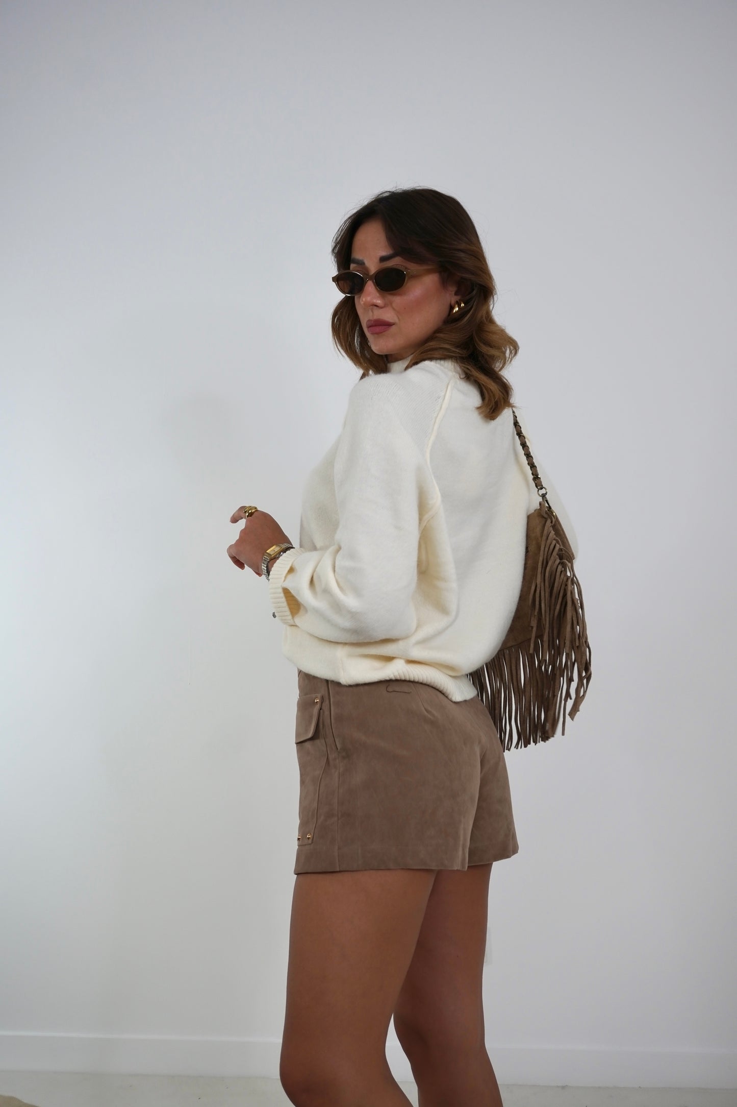 Pantagonna suede&borchie W692