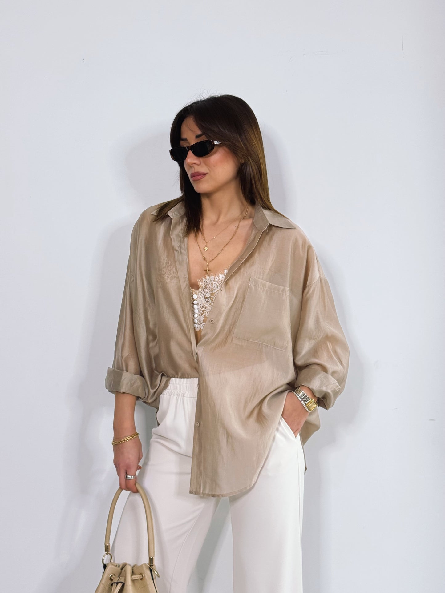 Camicia SEMITRASPARENTE